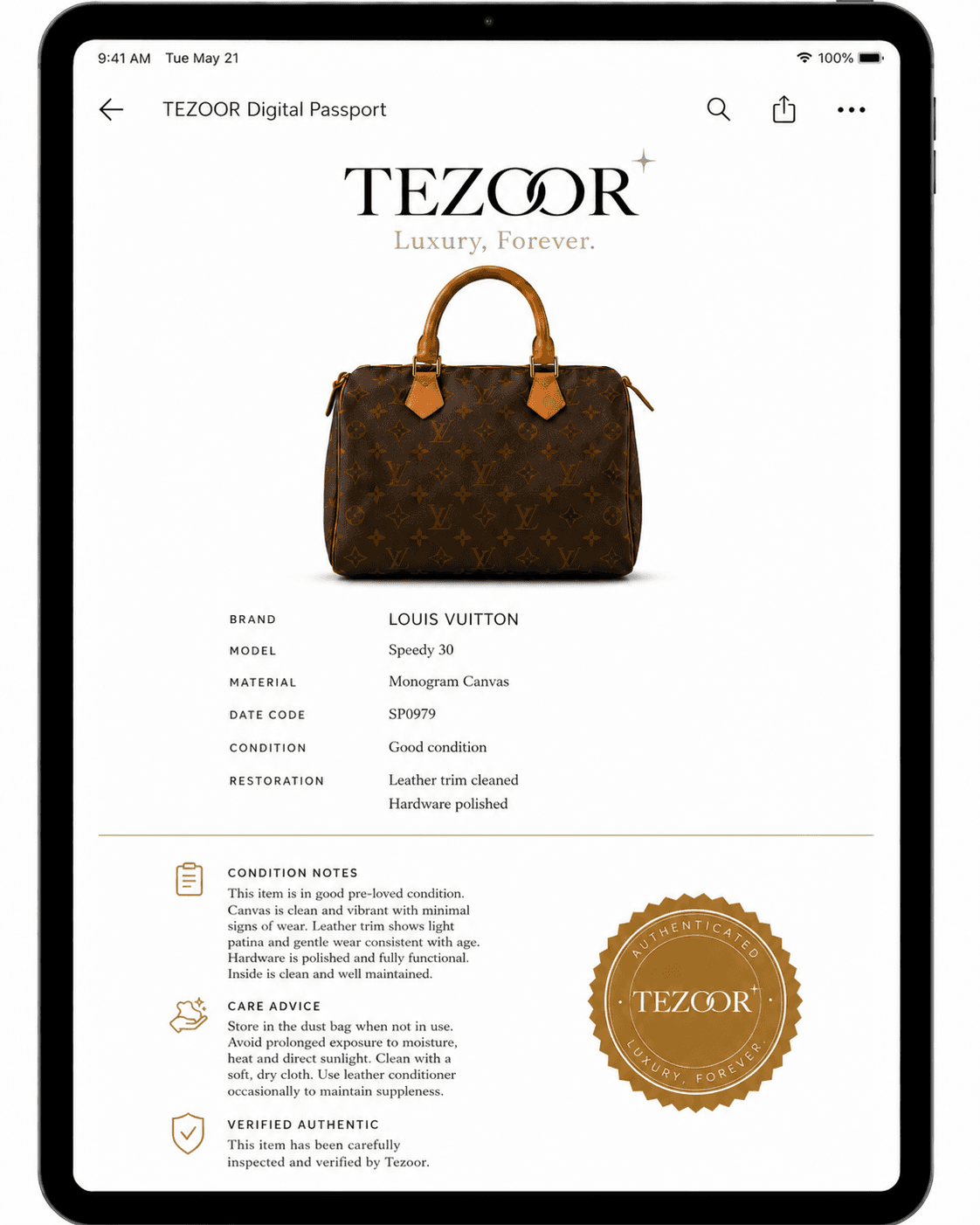 Tezoor Digital Passport App